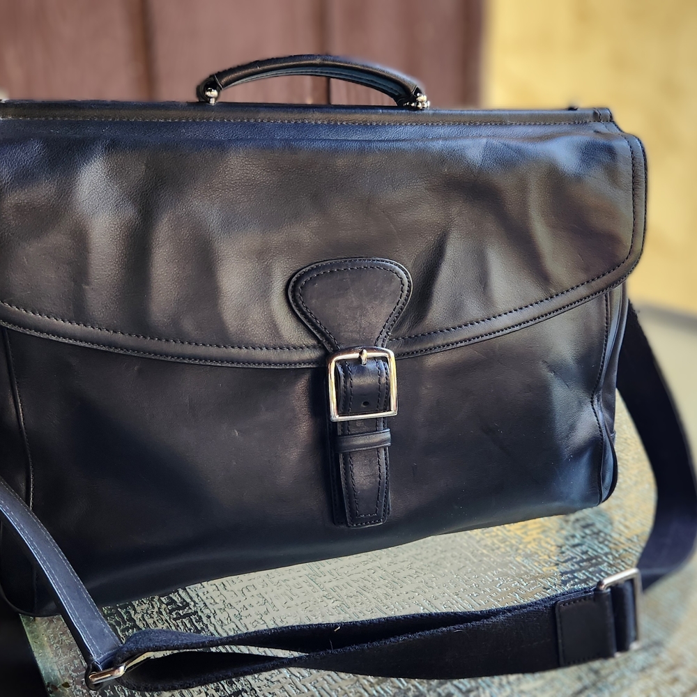 Coach Black Leather Men's Briefcase
